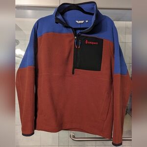 New Cotopaxi Abrazo Half-Zip Fleece Jacket Size small Blue Violet/Rust